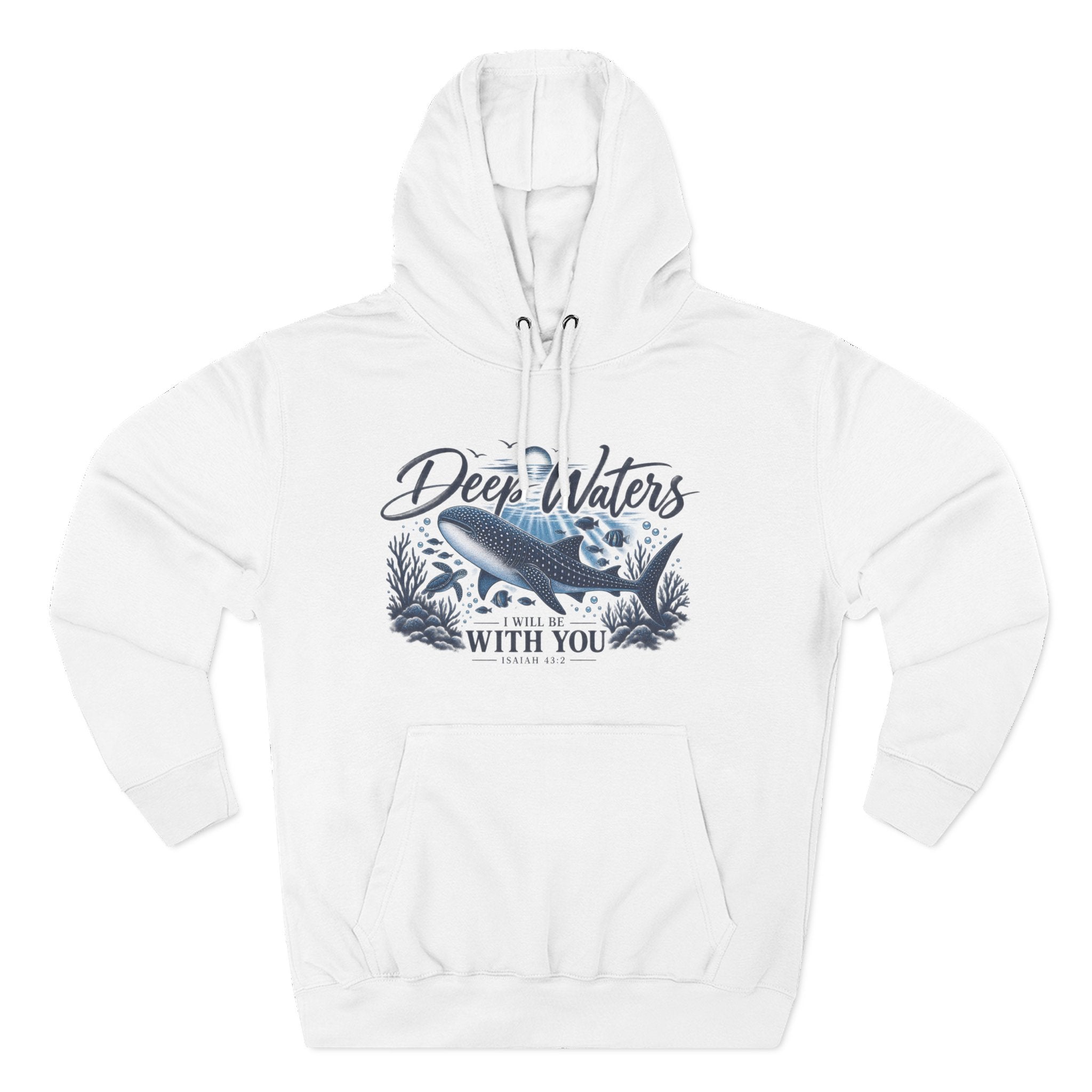 Deep Waters Whale Hoodie – "Deep Waters With You" Nautical Graphic Hoodie