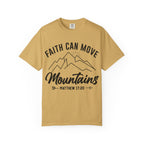 Faith Can Move Mountains T-Shirt — Matthew 17:20 Christian Tee