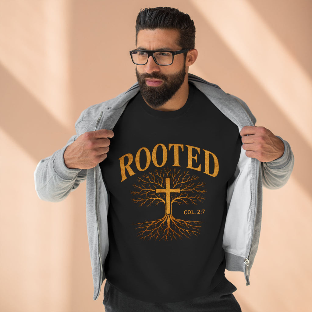 Rooted Cross Sweatshirt — Christian Faith Crewneck