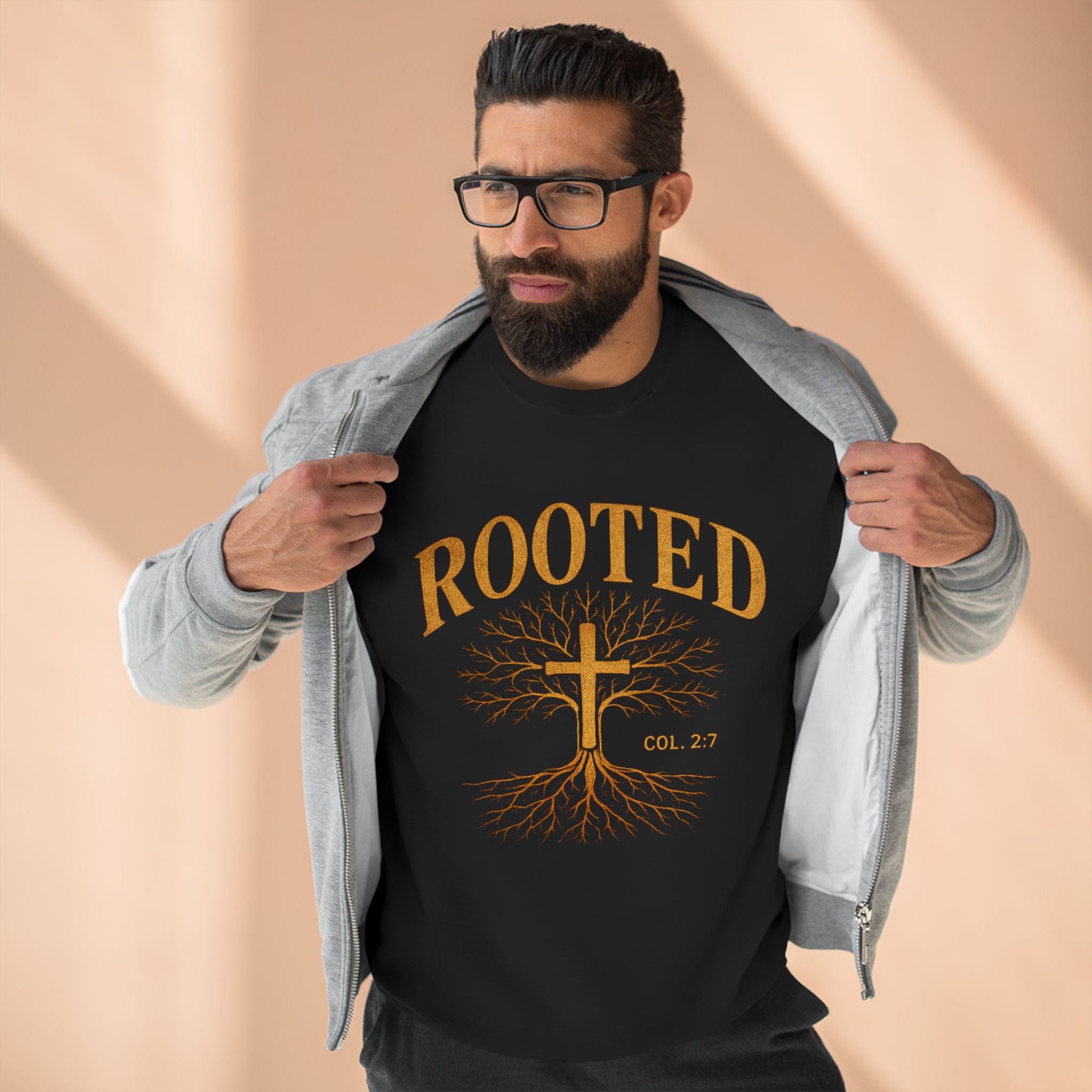 Rooted Cross Sweatshirt — Christian Faith Crewneck