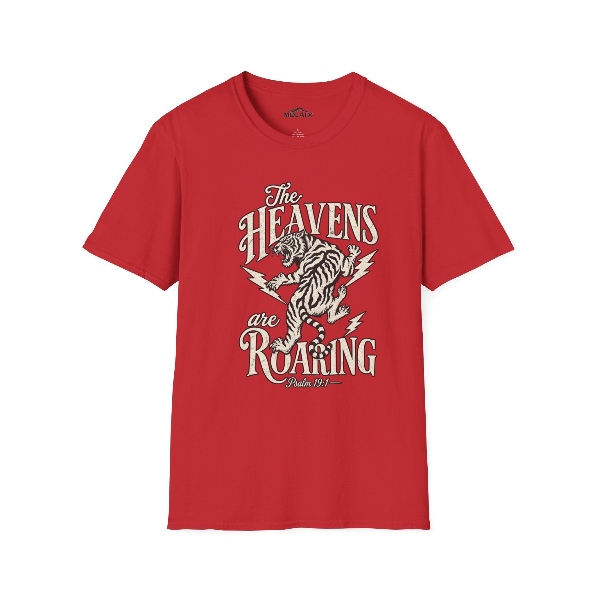 The Heavens Roaring Tiger T-Shirt — Vintage Lightning Rock Graphic Tee