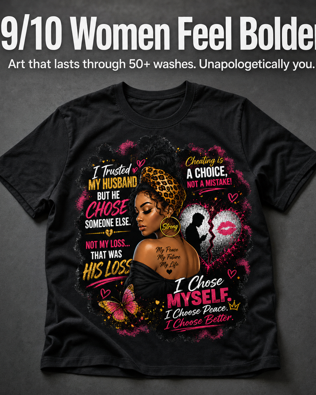 I Trusted My Husband But He Chose Someone Else" Afrocentric Empowerment Tee