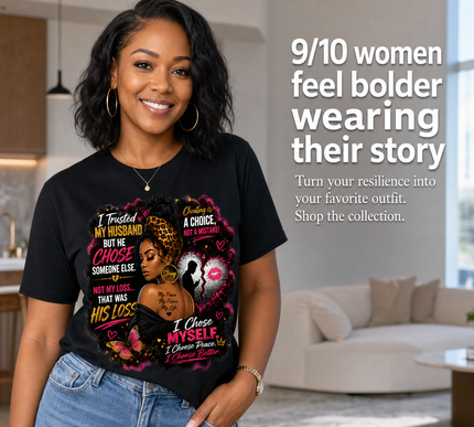 I Trusted My Husband But He Chose Someone Else" Afrocentric Empowerment Tee