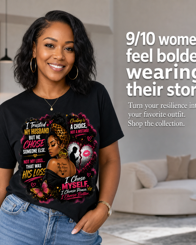 I Trusted My Husband But He Chose Someone Else" Afrocentric Empowerment Tee
