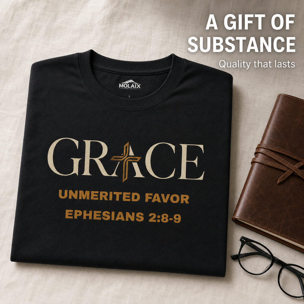 Grace Unmerited Favor Christian T-Shirt — Ephesians 2:8–9