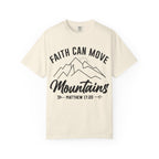 Faith Can Move Mountains T-Shirt — Matthew 17:20 Christian Tee