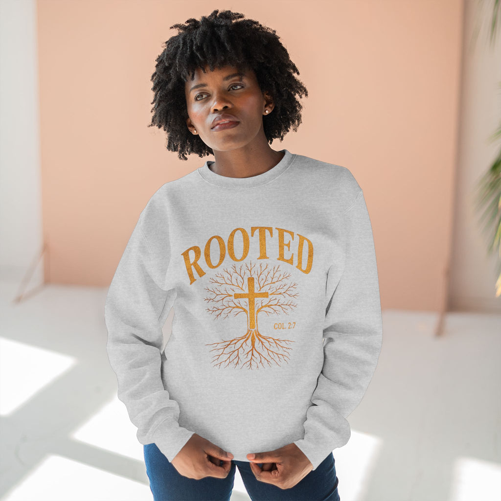 Rooted Cross Sweatshirt — Christian Faith Crewneck