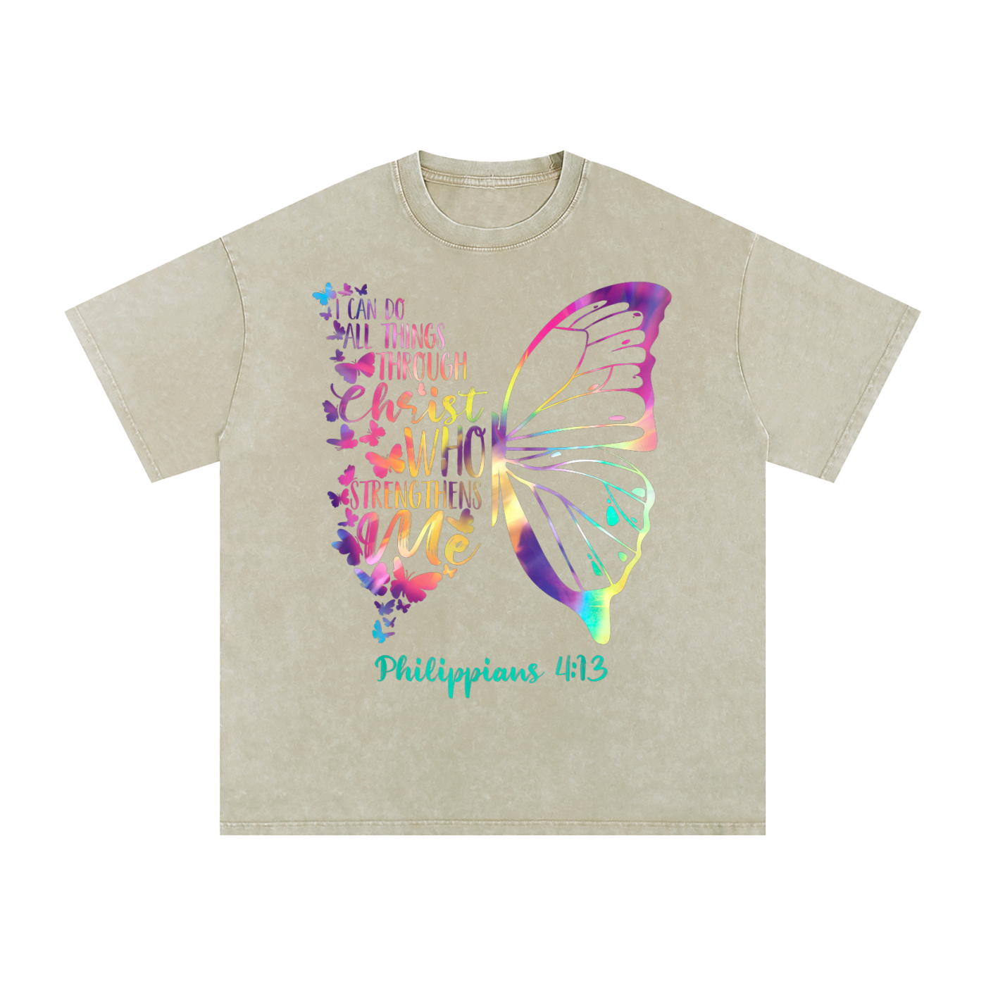 Snow Washed Oversized Cotton T-Shirt