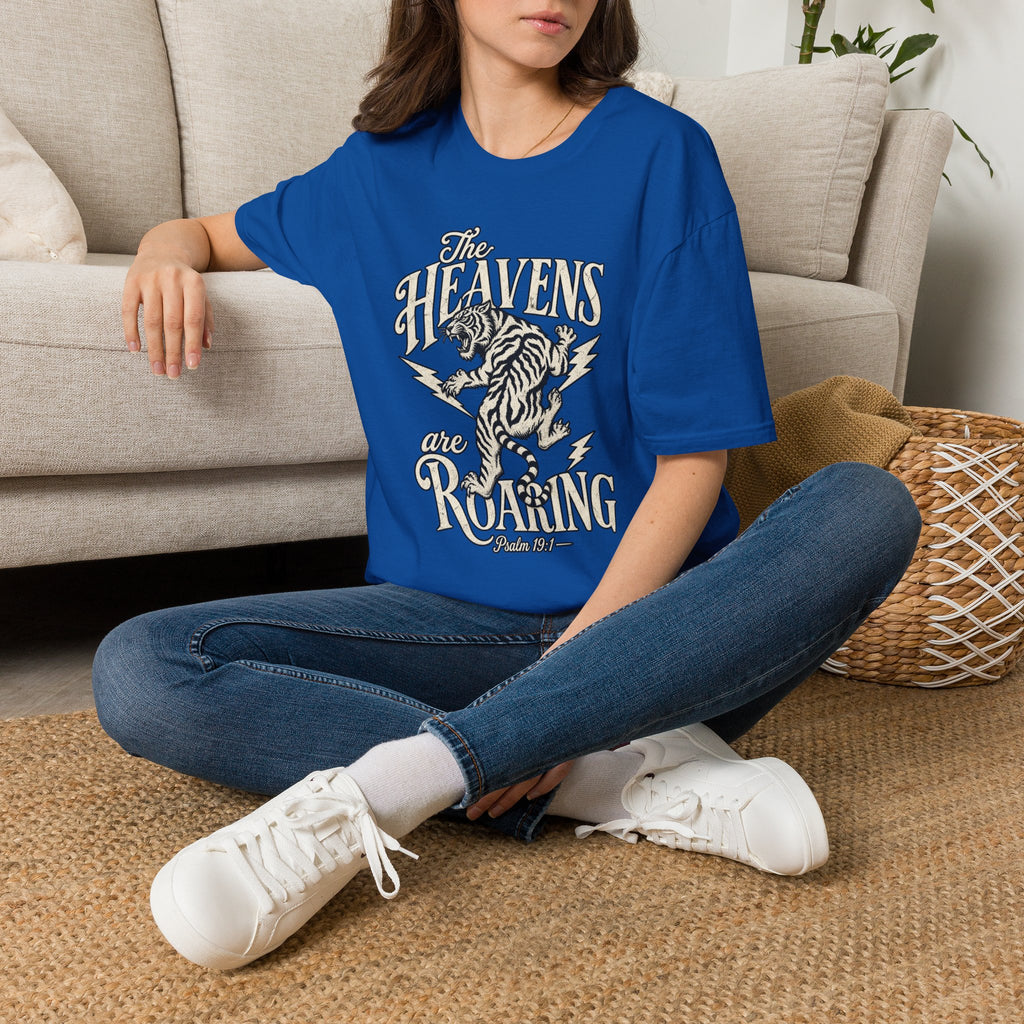 The Heavens Roaring Tiger T-Shirt — Vintage Lightning Rock Graphic Tee