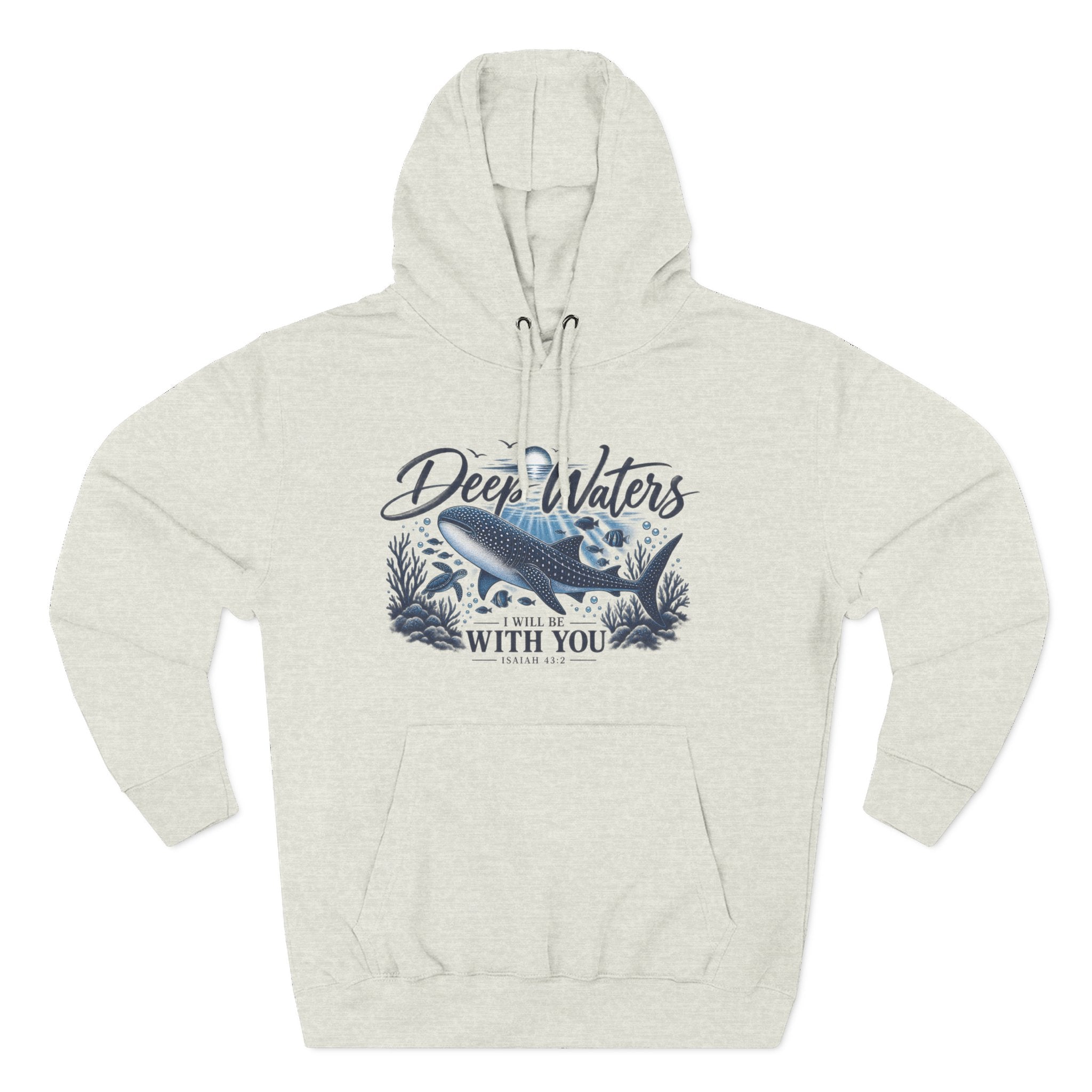 Deep Waters Whale Hoodie – "Deep Waters With You" Nautical Graphic Hoodie