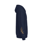 Gold Cross Zip-Up Hoodie — Christian Faith Fleece Jacket