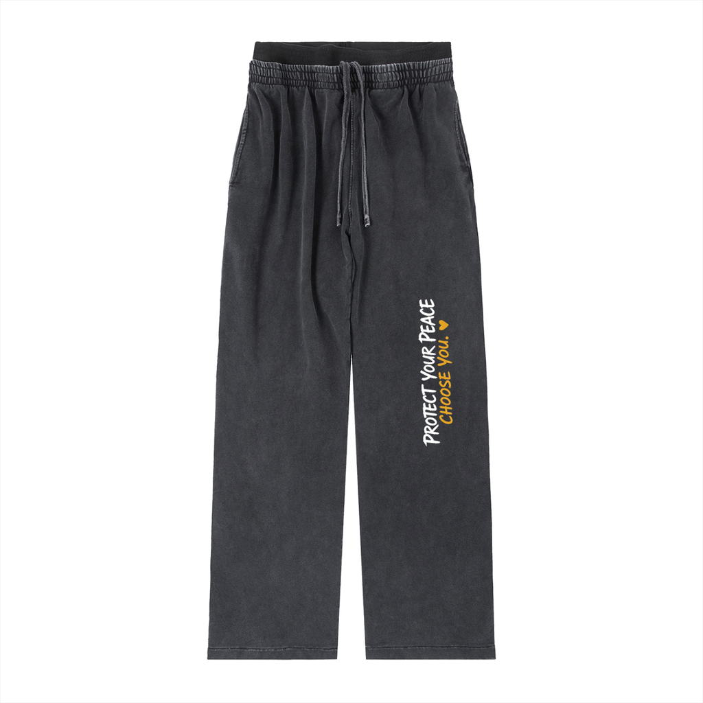 Protect Your Peace Vintage Washed Hoodie & Pants Set