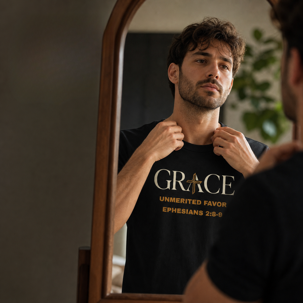 Grace Unmerited Favor Christian T-Shirt — Ephesians 2:8–9
