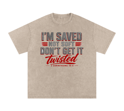 Snow Washed Oversized Cotton T-Shirt