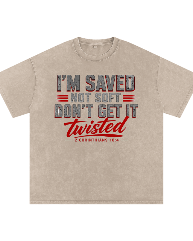 Snow Washed Oversized Cotton T-Shirt