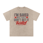 Saved Not Soft Snow-Washed Oversized T-Shirt