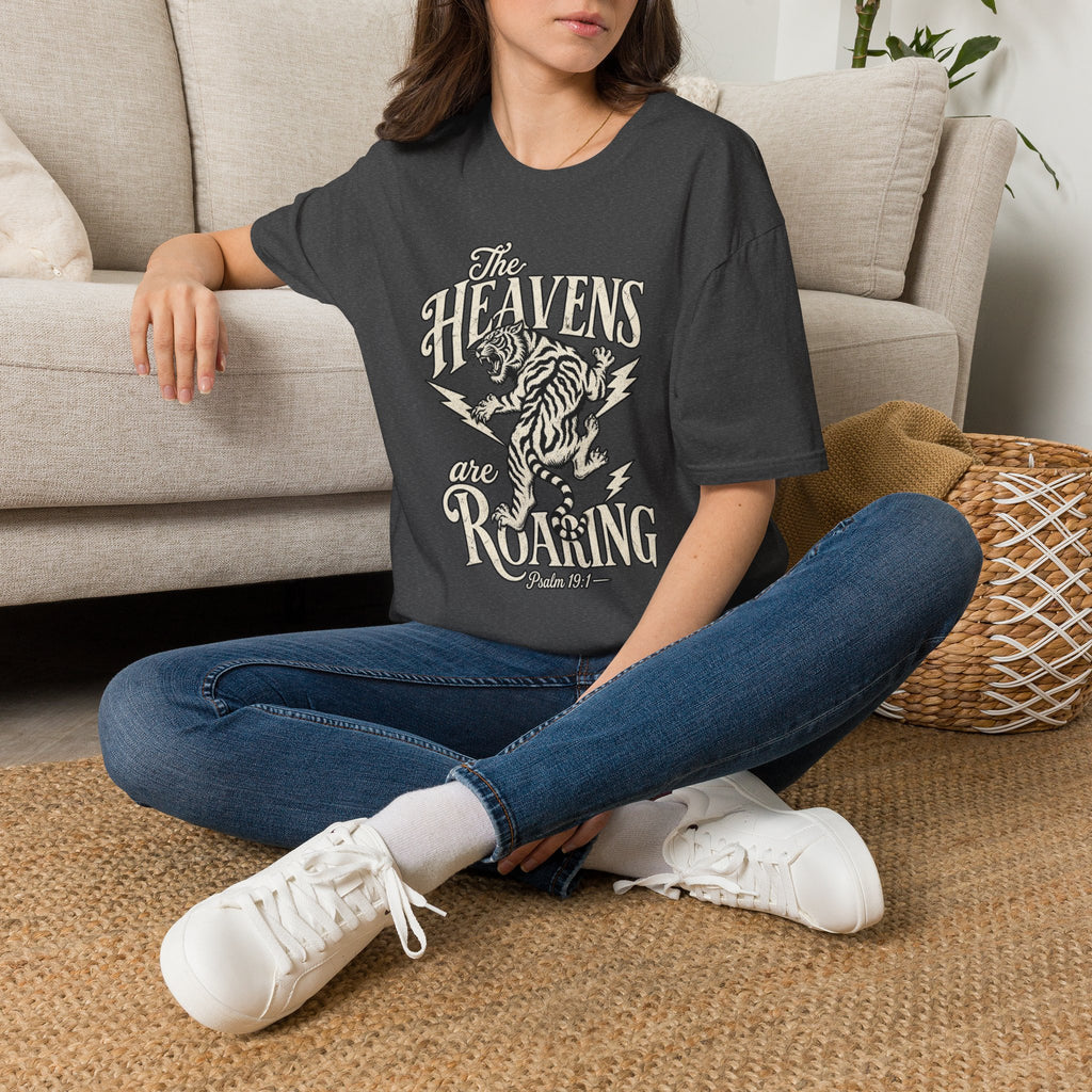 The Heavens Roaring Tiger T-Shirt — Vintage Lightning Rock Graphic Tee