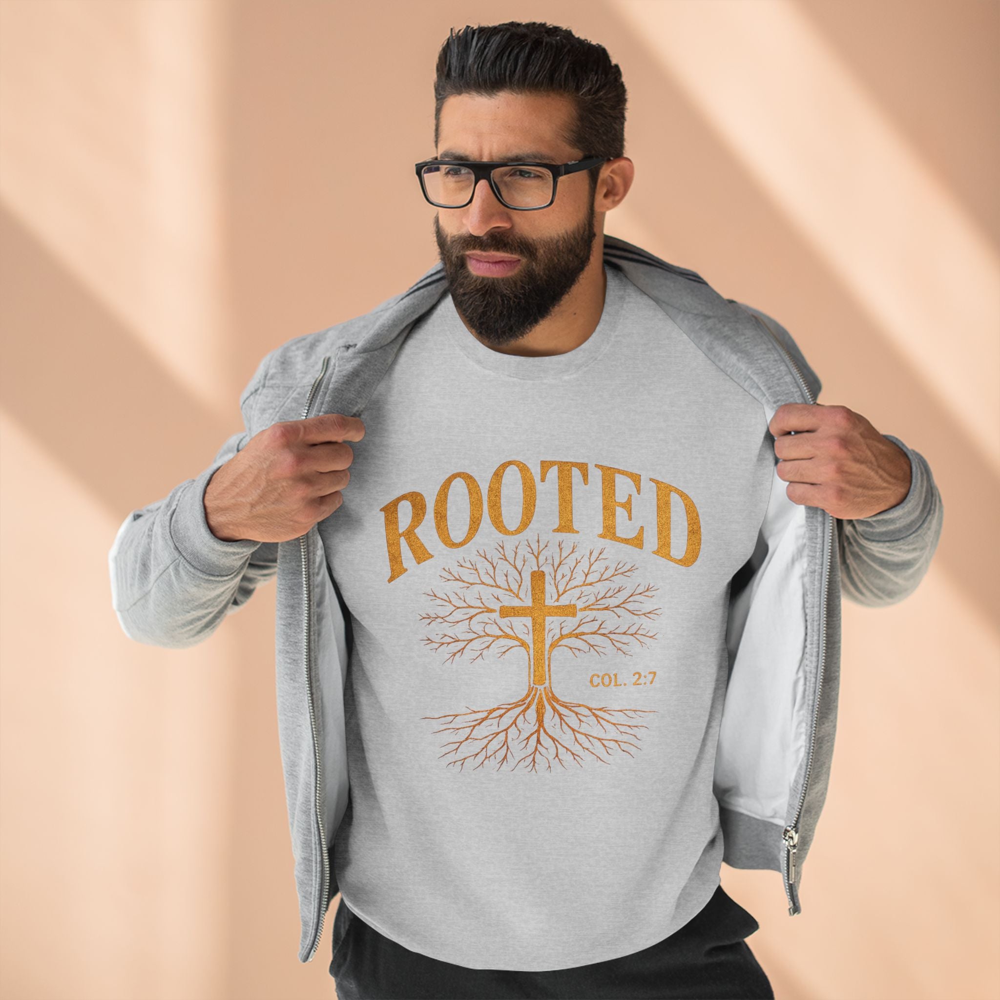 Rooted Cross Sweatshirt — Christian Faith Crewneck