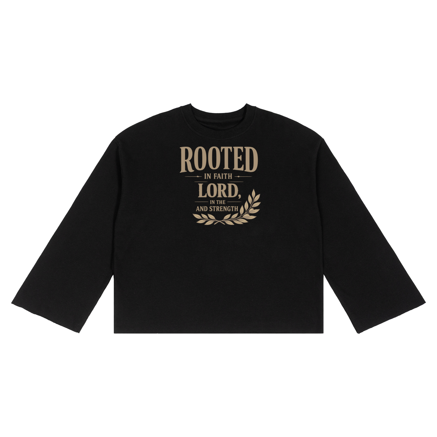 Unisex Waffle Raw Edge T-Shirt
