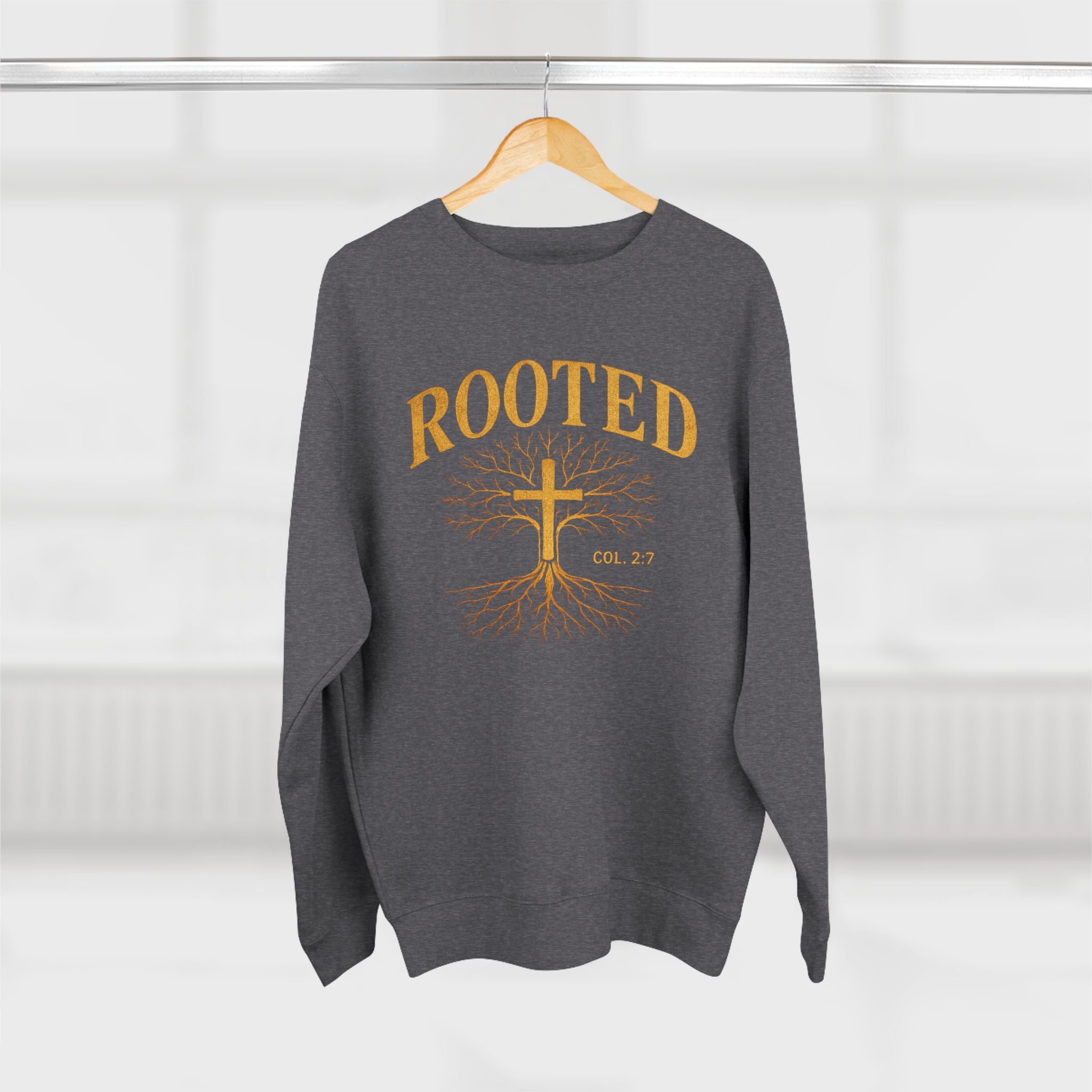 Rooted Cross Sweatshirt — Christian Faith Crewneck