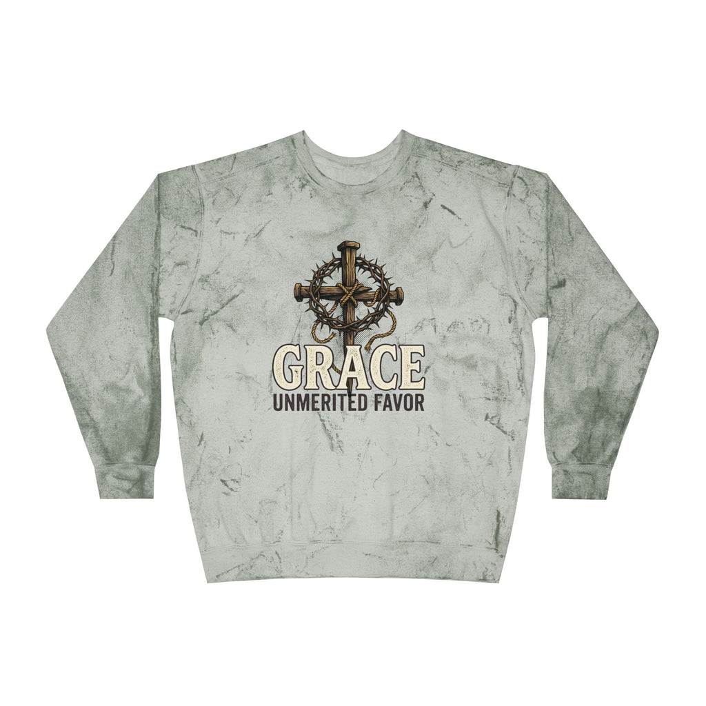 Grace "Unmerited Favor" Tie-Dye Crewneck Sweatshirt