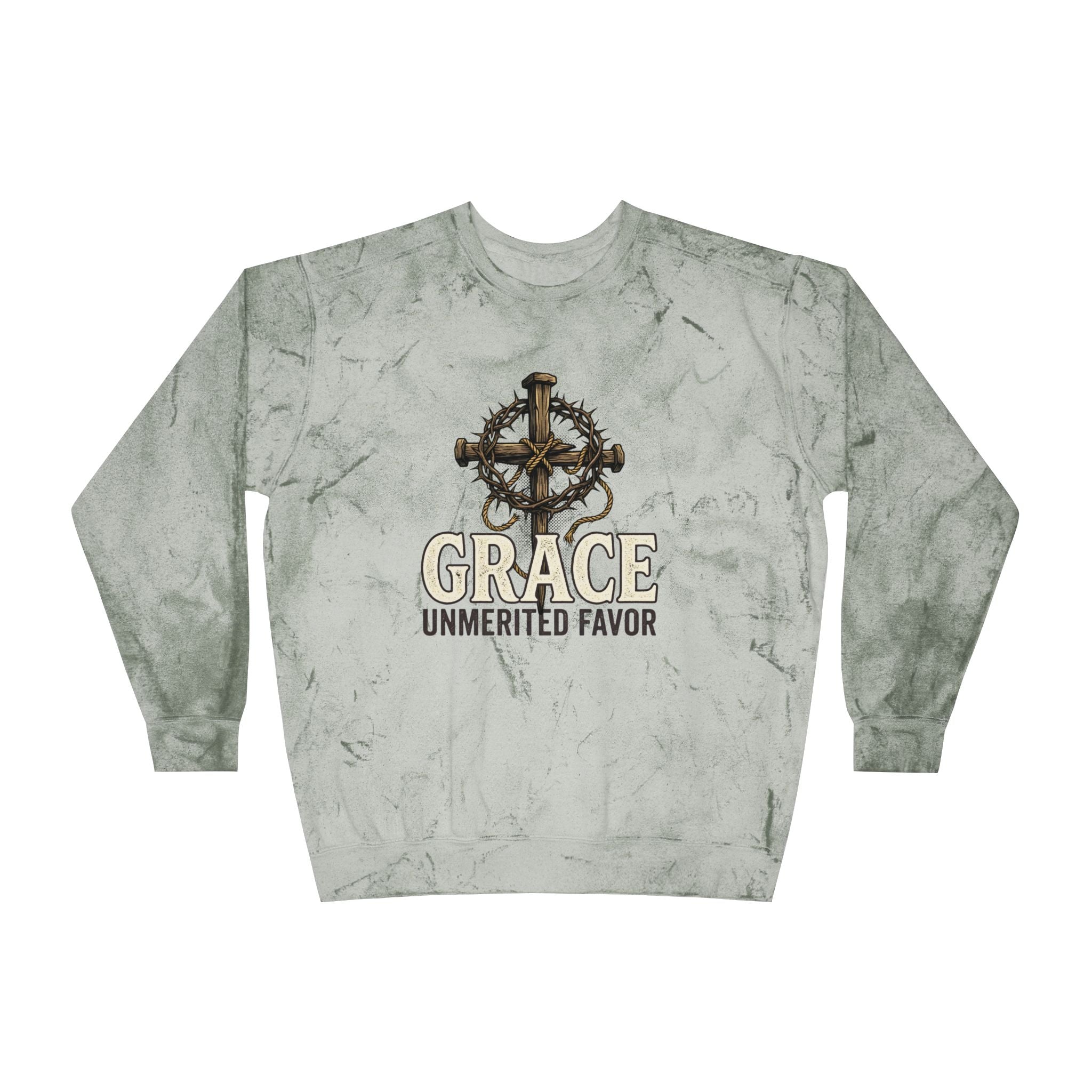 Grace "Unmerited Favor" Tie-Dye Crewneck Sweatshirt