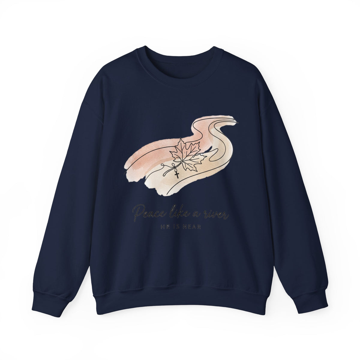 Peace Like a River Sweatshirt | Christian Autumn, Fall Leaves Scripture