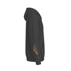 Gold Cross Zip-Up Hoodie — Christian Faith Fleece Jacket