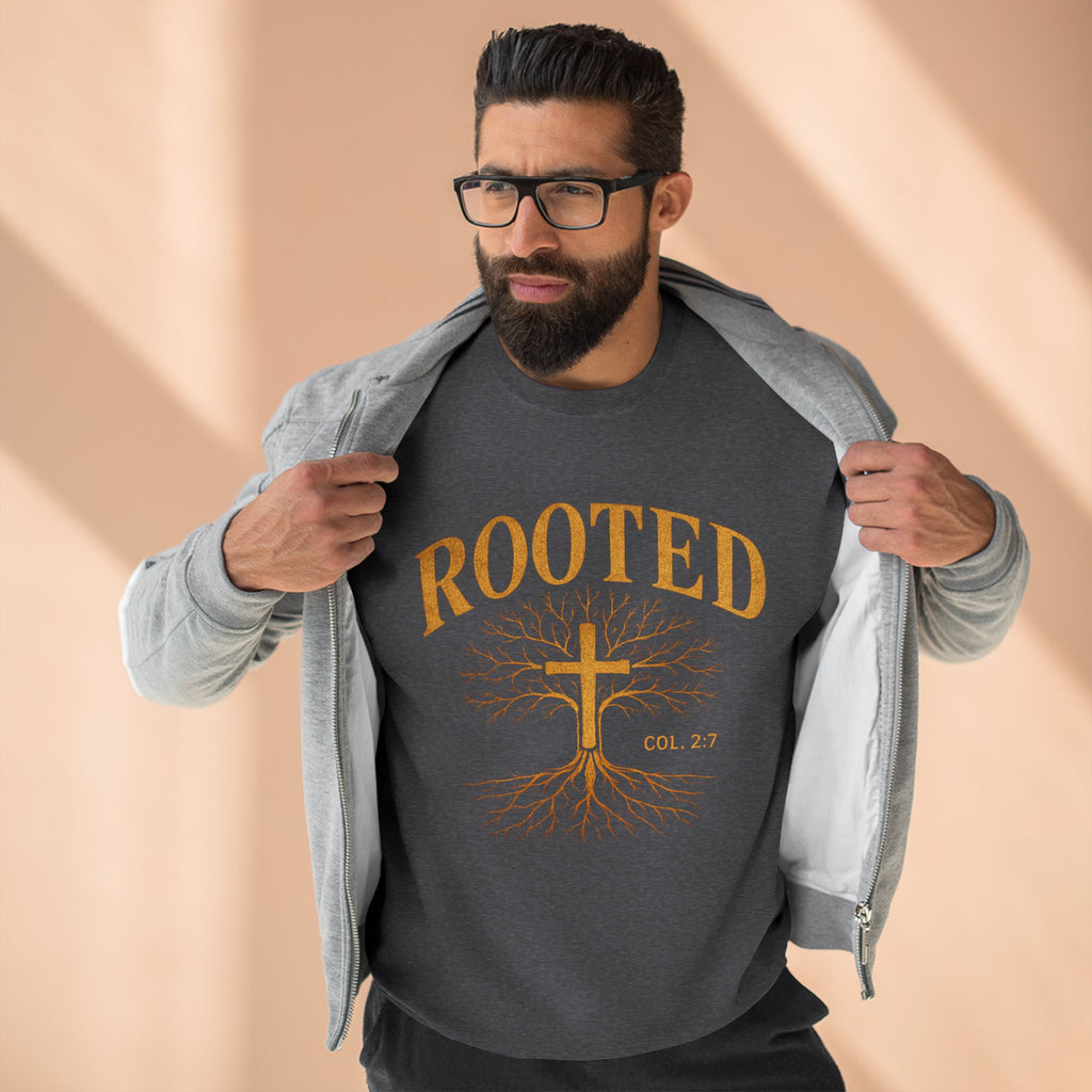 Rooted Cross Sweatshirt — Christian Faith Crewneck