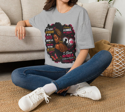 T-Shirt — "I Trusted My Husband But He Chose Someone Else" Afrocentric Empowerment Tee