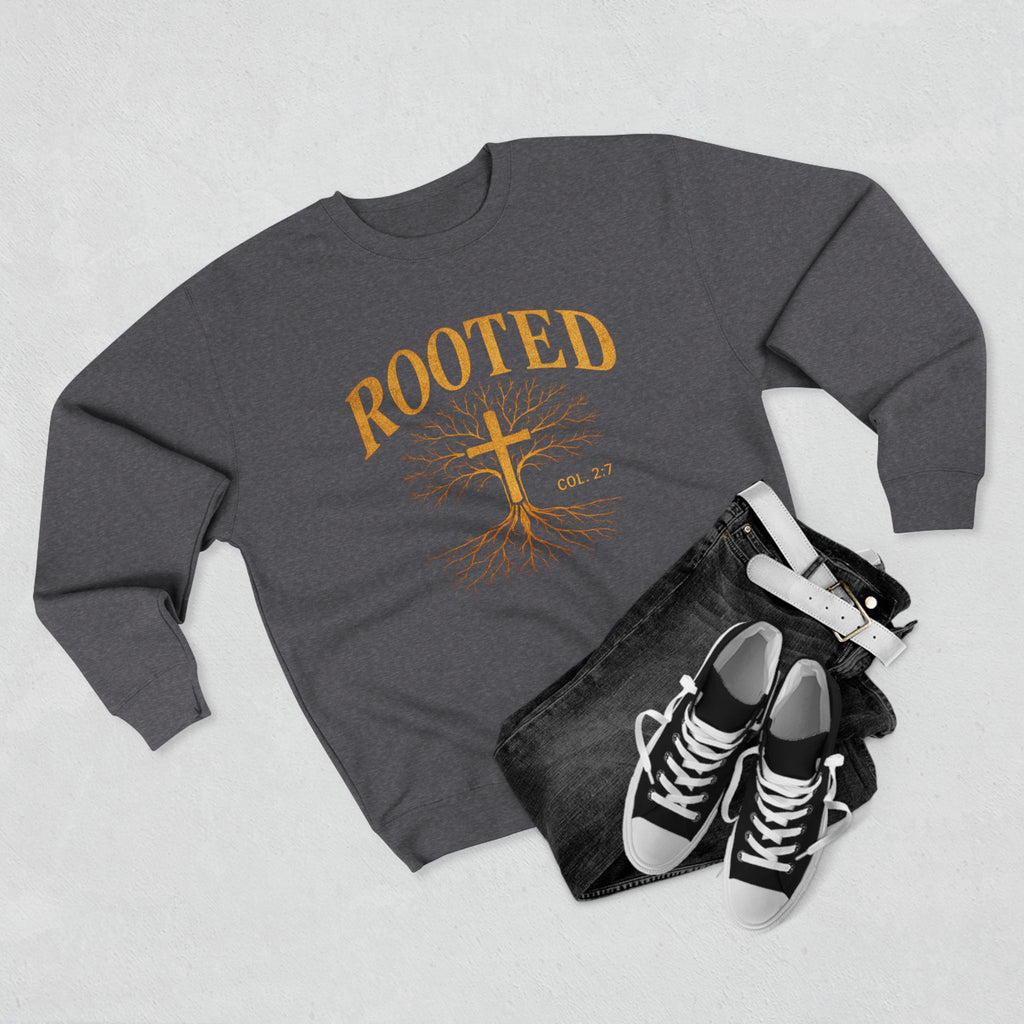 Rooted Cross Sweatshirt — Christian Faith Crewneck