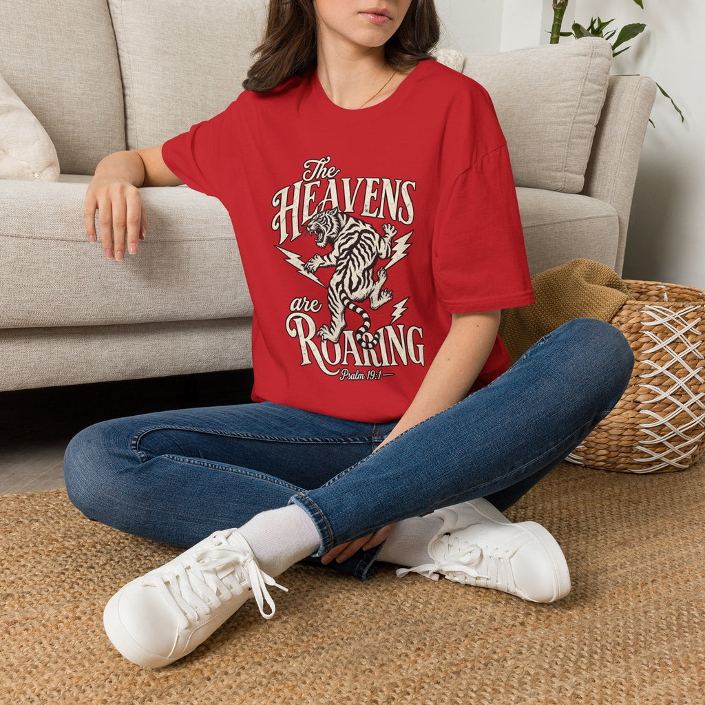 The Heavens Roaring Tiger T-Shirt — Vintage Lightning Rock Graphic Tee