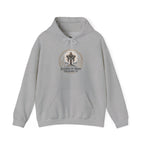 Christian Hoodie – “Elevated by Grace” Cross Sweatshirt (Colossians 3:2)