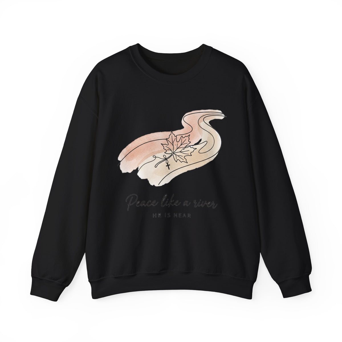 Peace Like a River Sweatshirt | Christian Autumn, Fall Leaves Scripture
