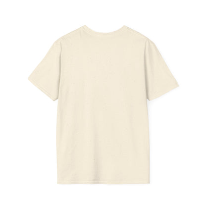 Back view of the Christmas Book Lover T-Shirt in cream color, crafted from soft ring-spun cotton for comfort.