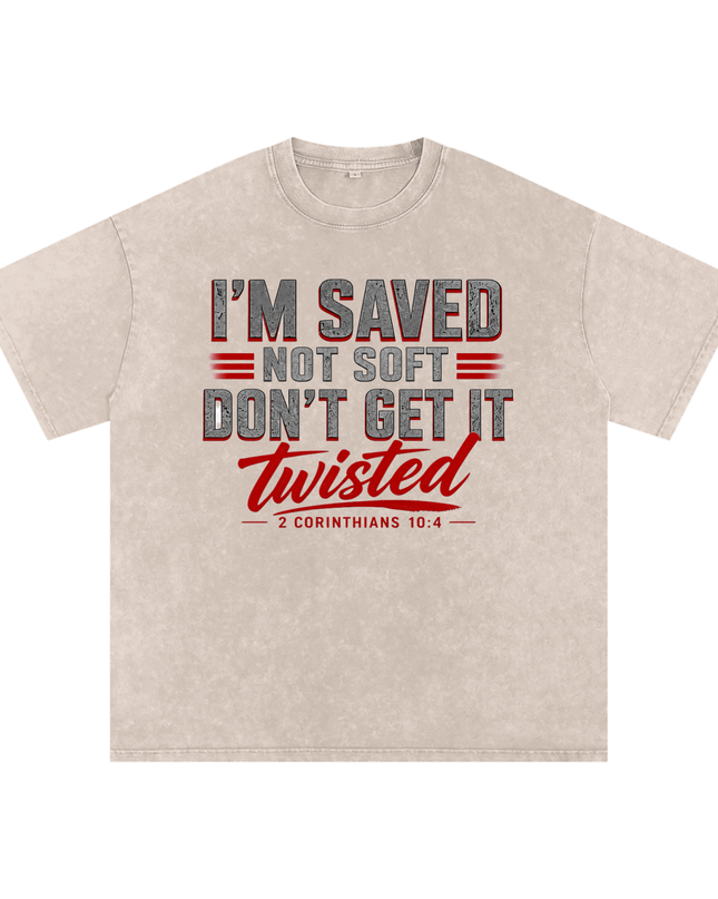 Snow Washed Oversized Cotton T-Shirt