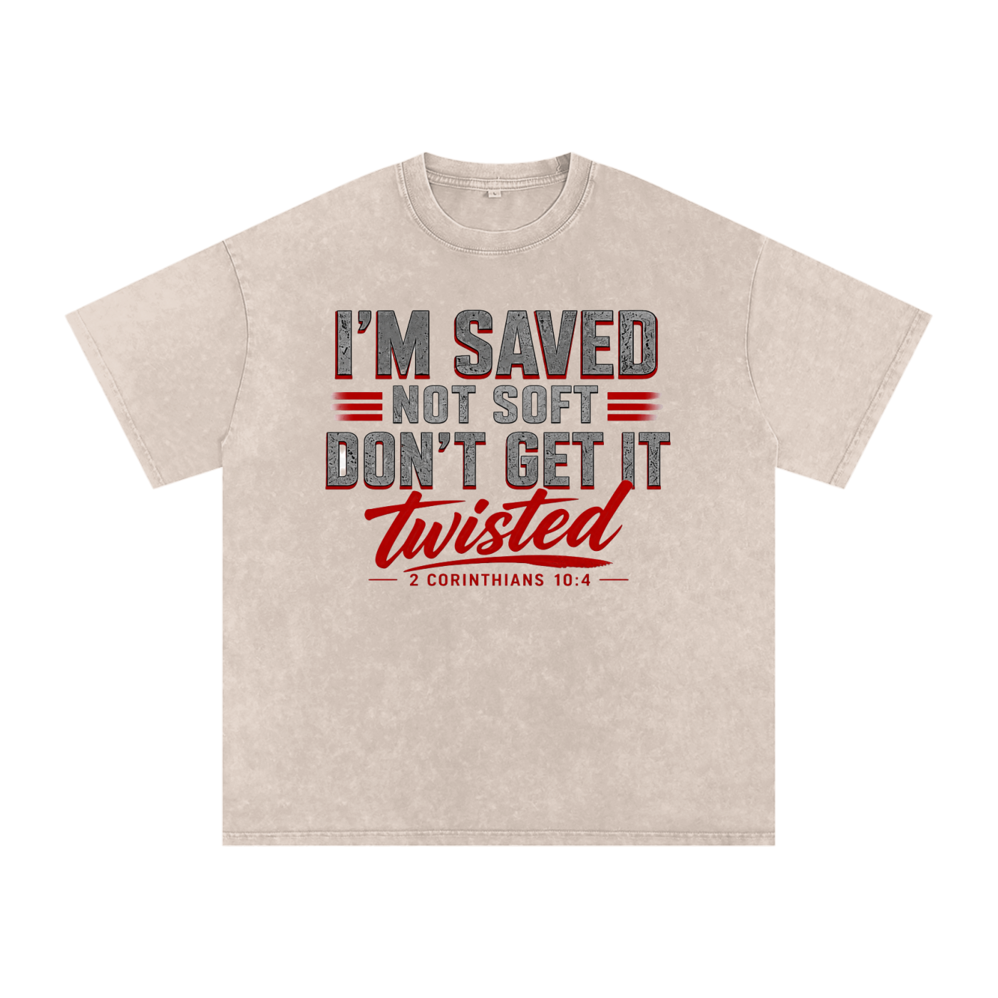 Snow Washed Oversized Cotton T-Shirt