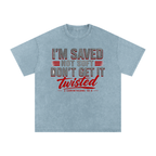 Saved Not Soft Snow-Washed Oversized T-Shirt