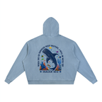 Unisex Vintage Wash Full Zip Boxy Hoodie