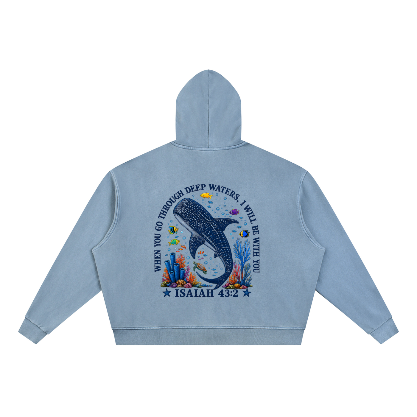 Unisex Vintage Wash Full Zip Boxy Hoodie