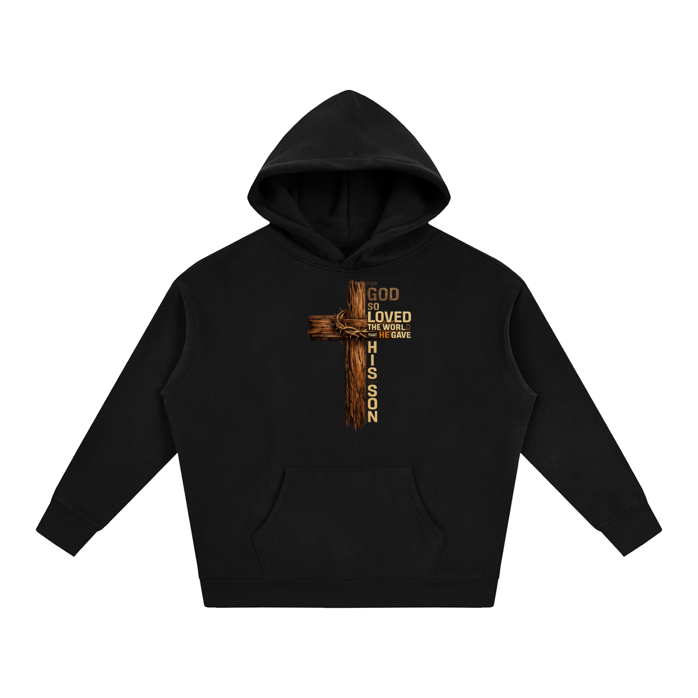 God So Loved the World Cross Hoodie – Christian Faith Streetwear