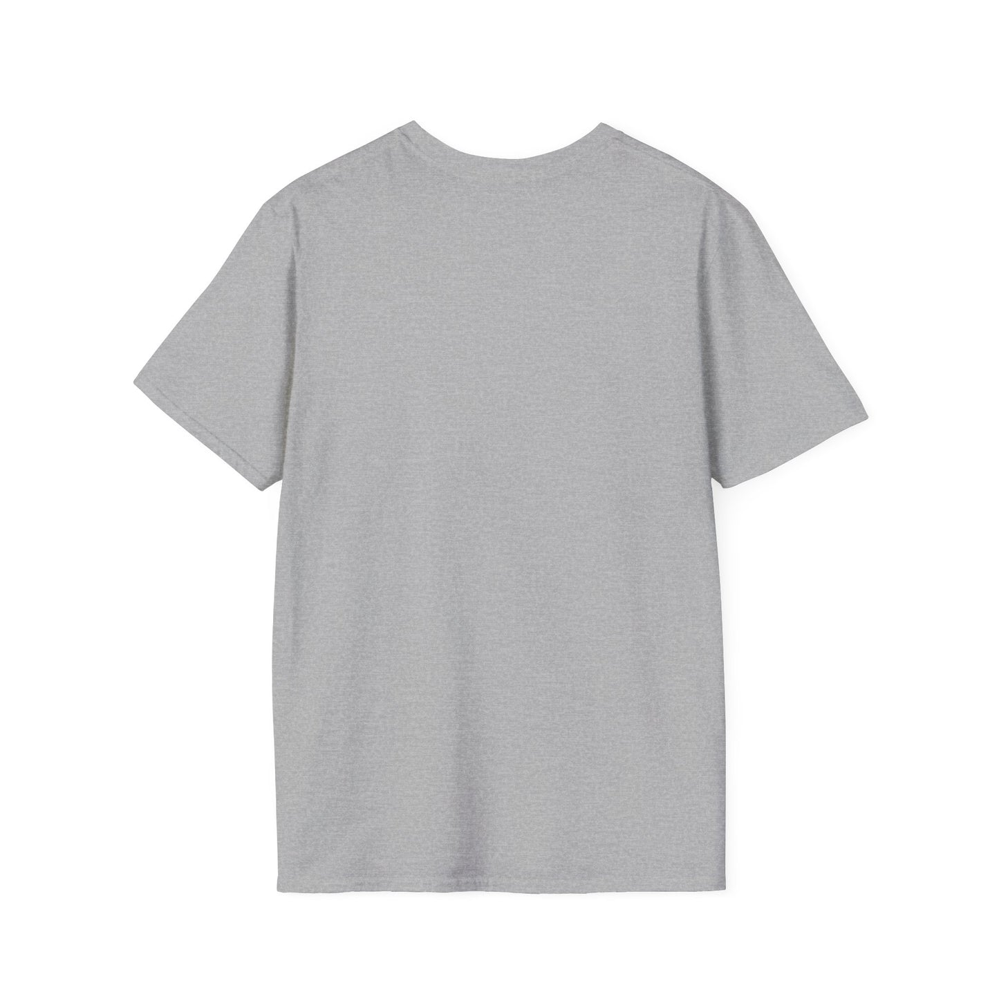 Back view of the Christmas Book Lover T-Shirt in gray, highlighting its soft fabric and comfortable fit.