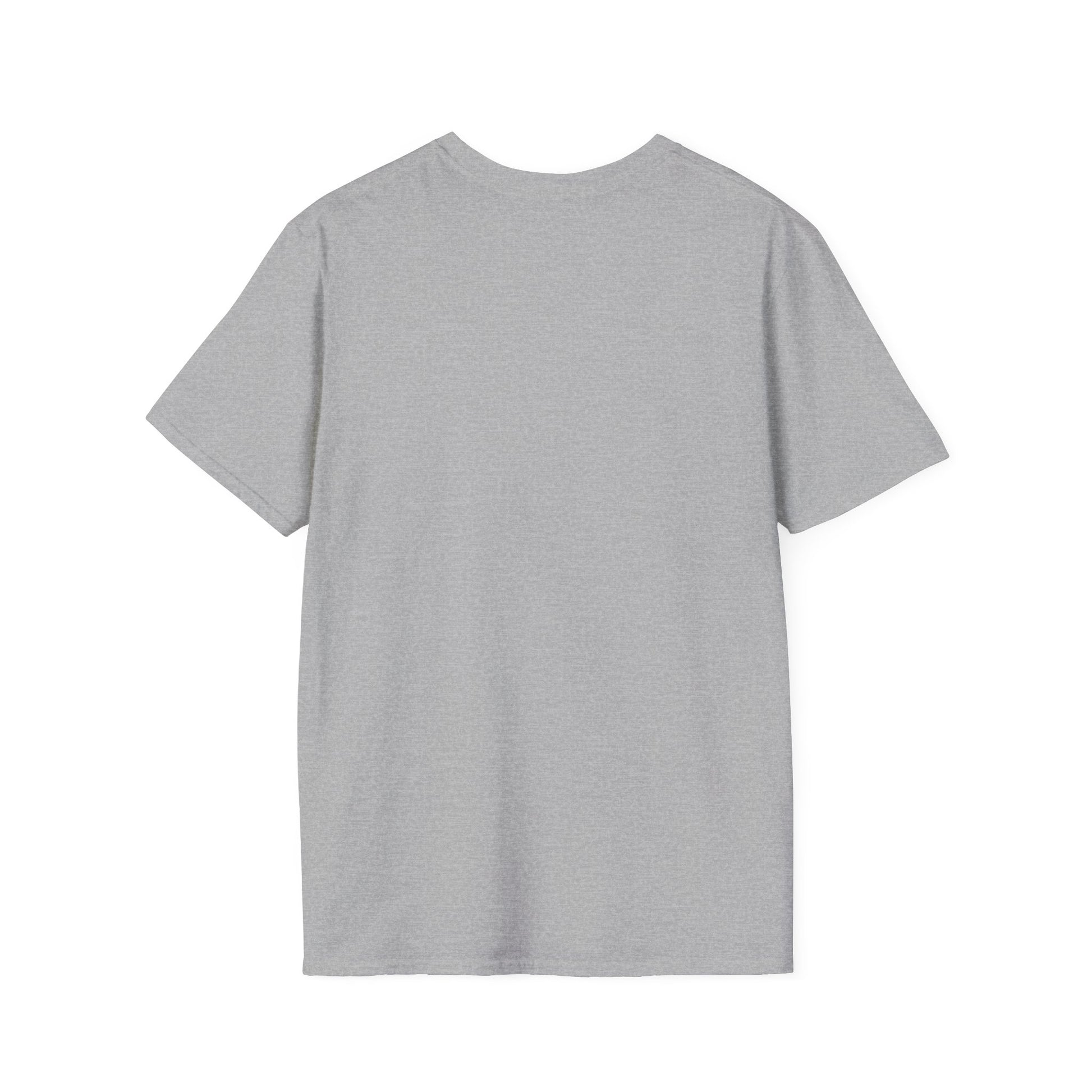 Back view of the Christmas Book Lover T-Shirt in gray, highlighting its soft fabric and comfortable fit.