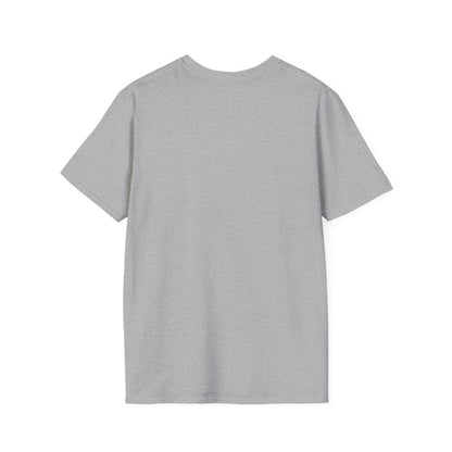 Back view of the Christmas Book Lover T-Shirt in gray, highlighting its soft fabric and comfortable fit.
