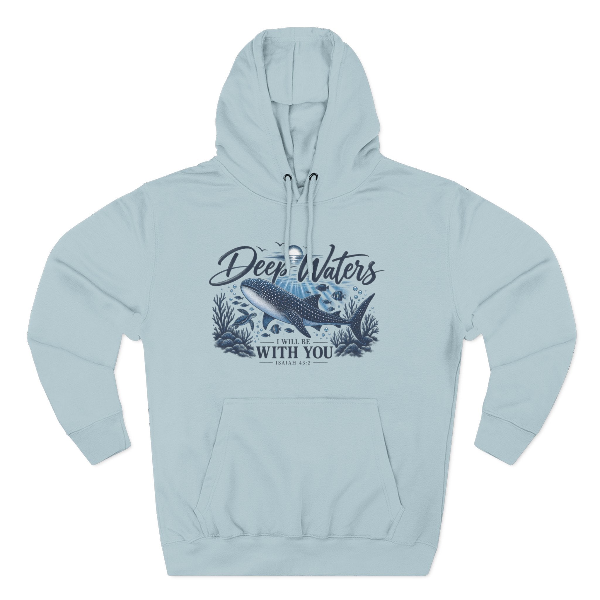 Deep Waters Whale Hoodie – "Deep Waters With You" Nautical Graphic Hoodie