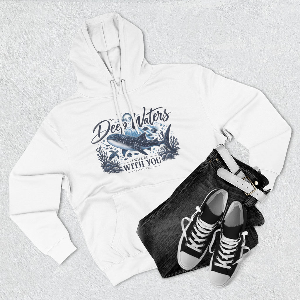 Deep Waters Whale Hoodie – "Deep Waters With You" Nautical Graphic Hoodie