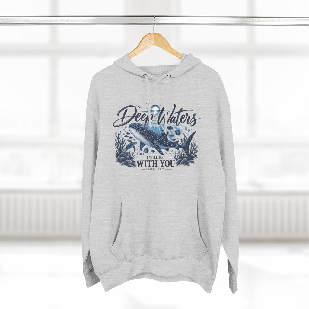 Deep Waters Whale Hoodie – "Deep Waters With You" Nautical Graphic Hoodie