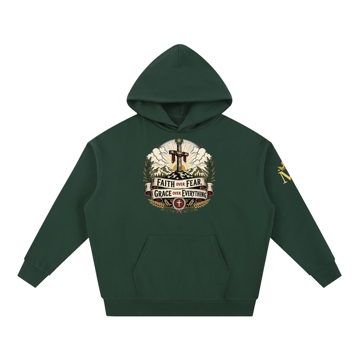 Faith Over Fear Heavyweight Christian Hoodie