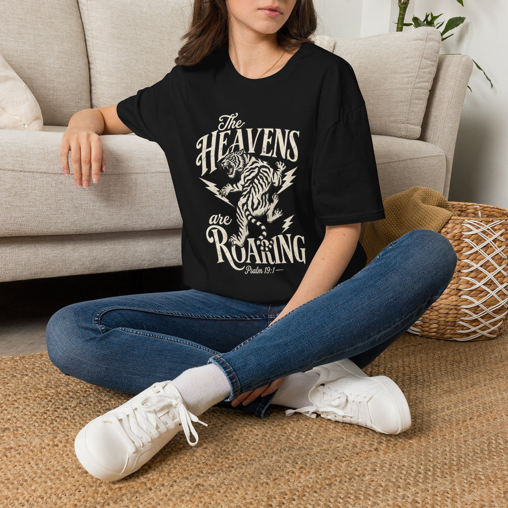 The Heavens Roaring Tiger T-Shirt — Vintage Lightning Rock Graphic Tee