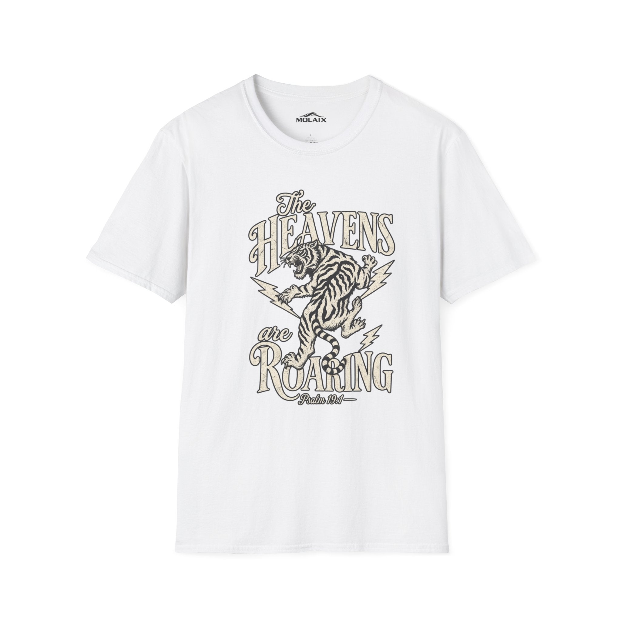 The Heavens Roaring Tiger T-Shirt — Vintage Lightning Rock Graphic Tee